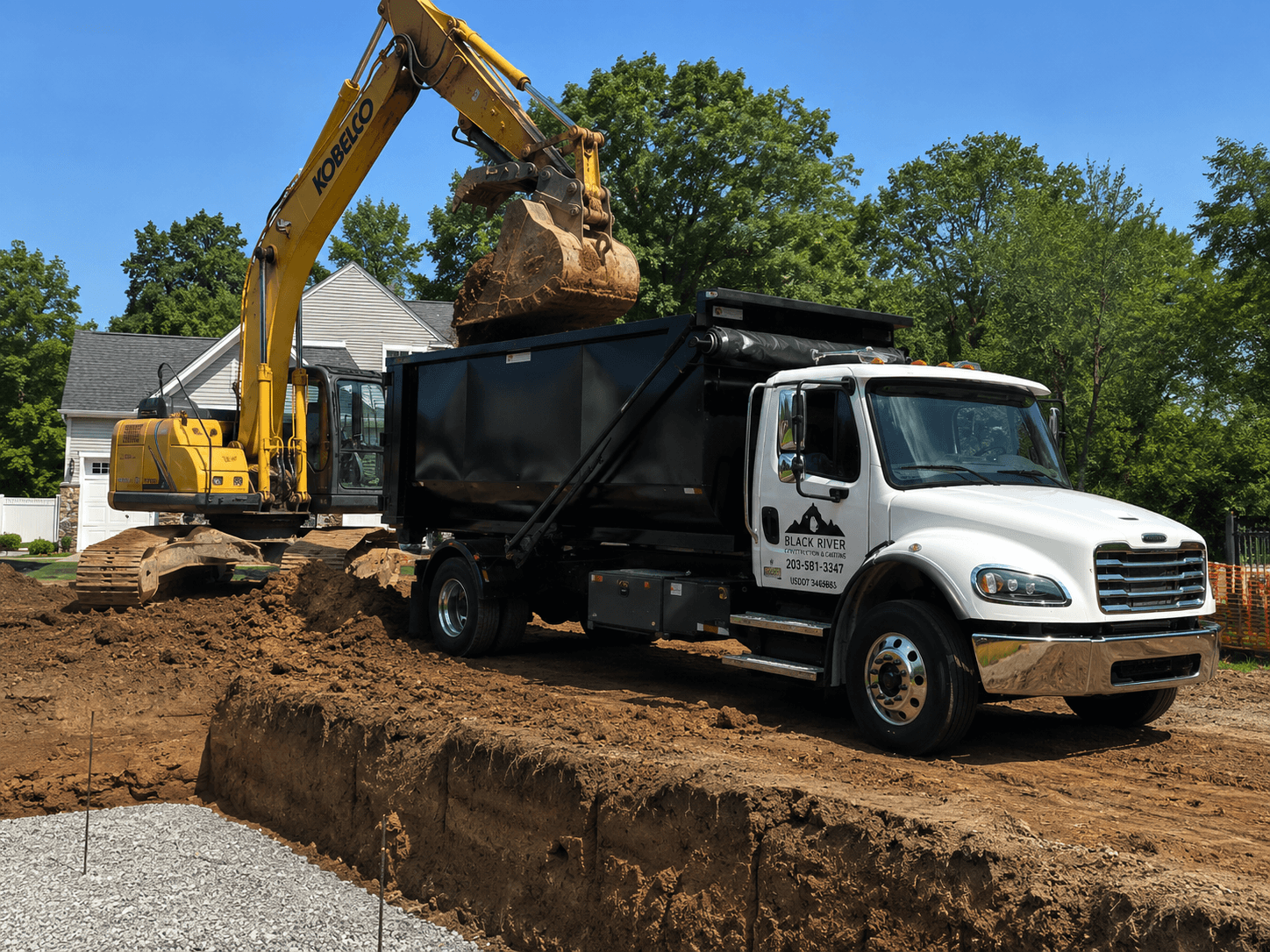 Black River Construction excavation work at Connecticut site